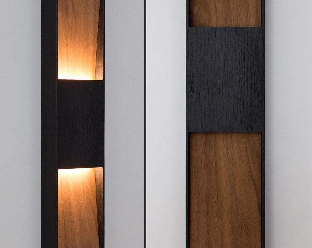 DUALITY Walnut Wall Light - LED Sconce